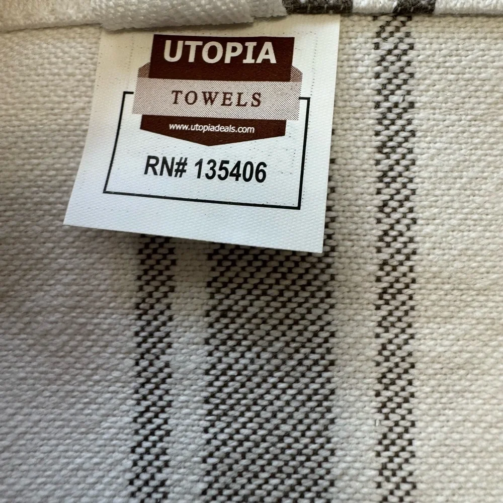 Striped Brown and White Dining Table Mats - Classic Cotton